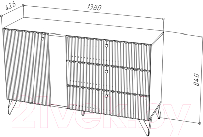 Тумба НК Мебель Reno КД-3 (белый)