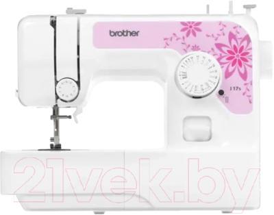 Швейная машина Brother J17S (белый/розовый) - фото