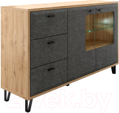 Тумба Black Red White KOM2W3S Grace с подсветкой