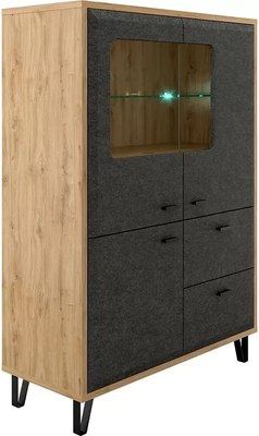 Тумба Black Red White Grace KOM2W1D2S с подсветкой