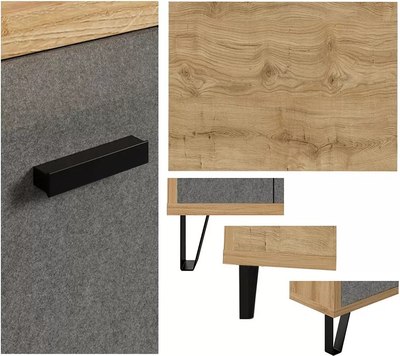 Тумба Black Red White Grace KOM2W1D2S с подсветкой