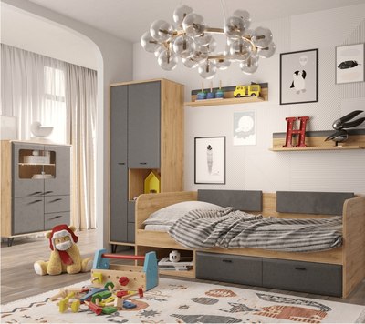 Тумба Black Red White Grace KOM2W1D2S с подсветкой