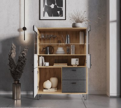 Тумба Black Red White Grace KOM2W1D2S с подсветкой