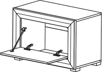 Тумба для обуви Black Red White Malta B136-BUT1D/70