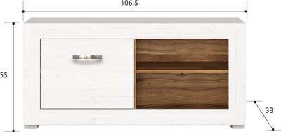 Тумба для обуви Black Red White Malta B136-BUT1D/110