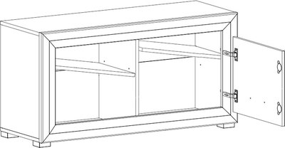 Тумба для обуви Black Red White Malta B136-BUT1D/110