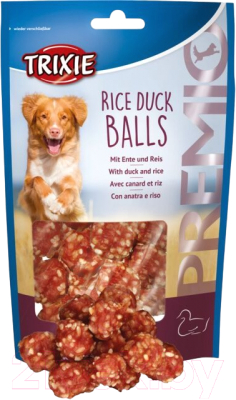 Лакомство для собак Trixie Premio шарики из утиного мяса с рисом