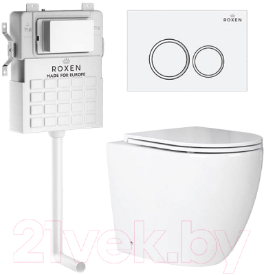Унитаз приставной с инсталляцией Roxen Attach 966869 - фото