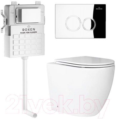 Унитаз приставной с инсталляцией Roxen Attach 966891 - фото