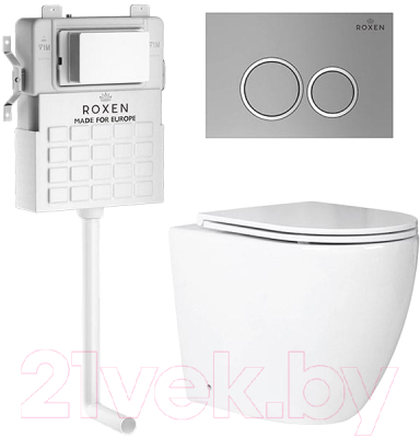Унитаз приставной с инсталляцией Roxen Attach 966902 - фото