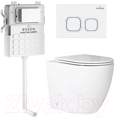 Унитаз приставной с инсталляцией Roxen Attach 966929 - фото