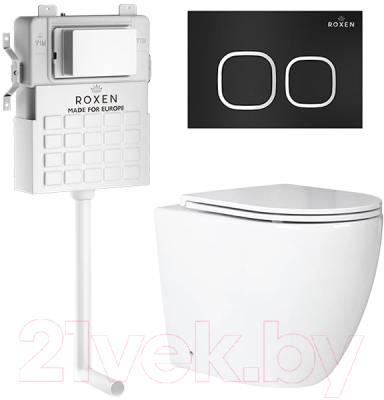 Унитаз приставной с инсталляцией Roxen Attach 966934 - фото