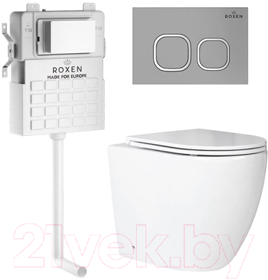 Унитаз приставной с инсталляцией Roxen Attach 966947 - фото