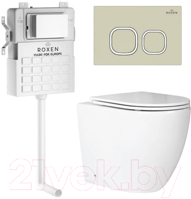 Унитаз приставной с инсталляцией Roxen Attach 966965 - фото
