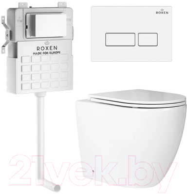 Унитаз приставной с инсталляцией Roxen Attach 967013 - фото