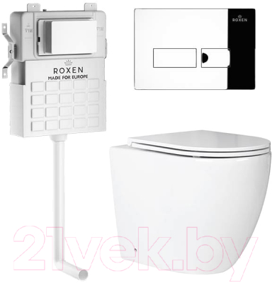 Унитаз приставной с инсталляцией Roxen Attach 967038 - фото