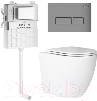Унитаз приставной с инсталляцией Roxen Attach 967059 - фото