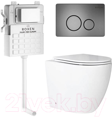 Унитаз приставной с инсталляцией Roxen Attach 967074 - фото