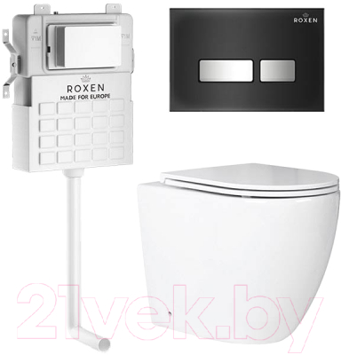 Унитаз приставной с инсталляцией Roxen Attach 967099 - фото