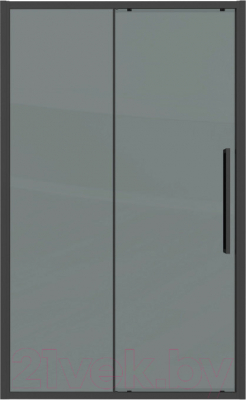 Душевая дверь Grossman Cosmo 100x195 / 100.K33.02.100.21.10 (черный матовый,стекло тонированное) - фото