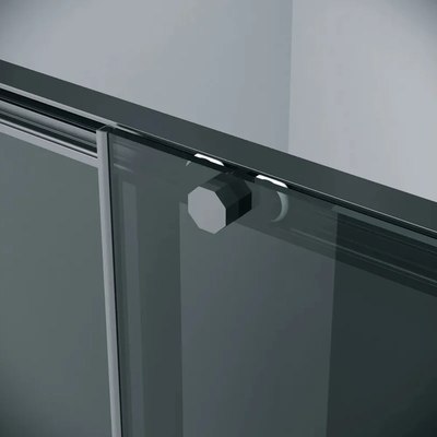 Душевая стенка Grossman Style 80x195 / 200.K33.05.80.21.10 (черный матовый, стекло тонированное)