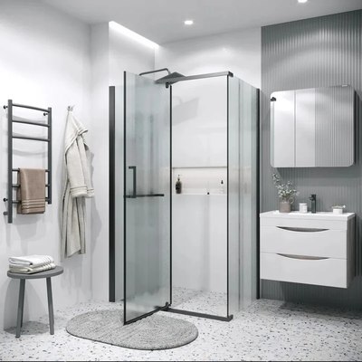 Душевая стенка Grossman Pragma 90x195 / 200.K33.03.90.10.02 (хром, стекло шиншилла)