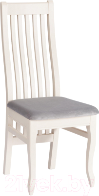 Стул Tetchair Dolce 40x46x100 (бук/Ivory White/велюр/Tenerife Ultimate Grey) - фото