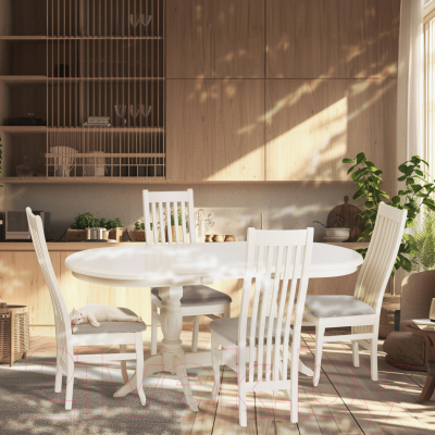 Стул Tetchair Dolce 40x46x100 (бук/Ivory White/велюр/Tenerife Ultimate Grey)