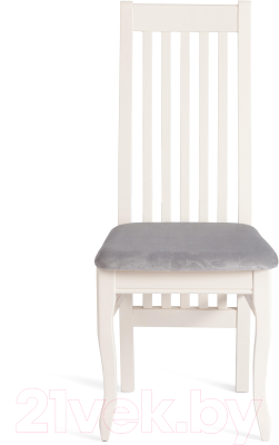 Стул Tetchair Dolce 40x46x100 (бук/Ivory White/велюр/Tenerife Ultimate Grey)