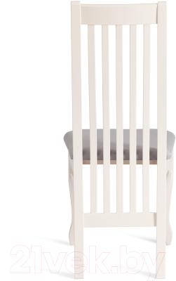 Стул Tetchair Dolce 40x46x100 (бук/Ivory White/велюр/Tenerife Ultimate Grey)