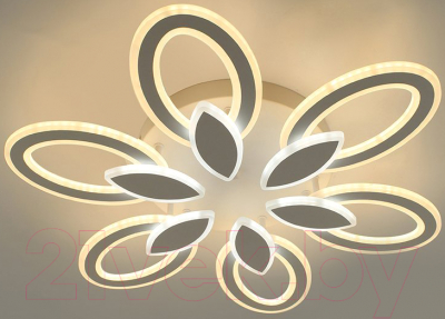 Люстра Estares Aurora Double 120W 6F-APP-620x80-WHITE/WHITE-220-IP20 - фото