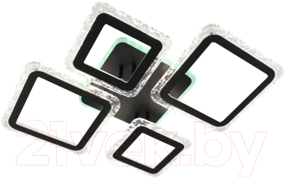 Люстра Estares Oval Ice RGB 75W 5S-APP-725х500х93-BLACK/CLEAR-220-IP20 - фото