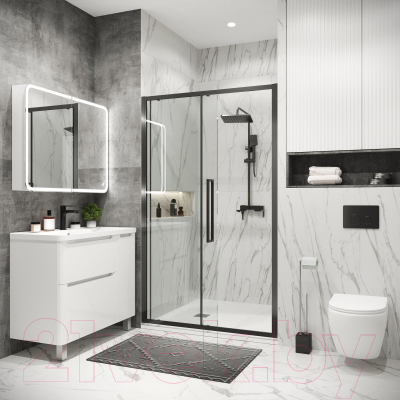 Душевая дверь Grossman Cosmo 110x195 / 100.K33.02.110.42.00 (графит сатин,стекло прозрачное)