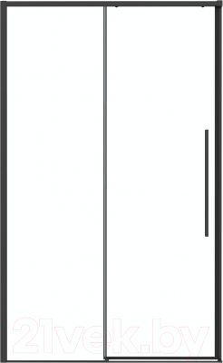 Душевая дверь Grossman Galaxy 140x195 / 100.K33.01.140.21.00 (черный матовый/стекло прозрачное) - фото