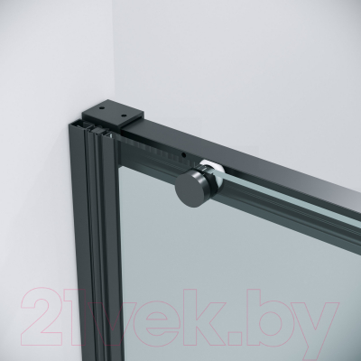 Душевая дверь Grossman Galaxy 140x195 / 100.K33.01.140.21.00 (черный матовый/стекло прозрачное)