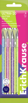 Набор шариковых ручек Erich Krause Ultra-20 Stick Glitter / 61033 - фото