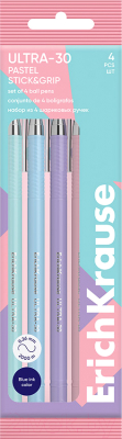 Набор шариковых ручек Erich Krause Ultra-30 Stick&Grip Pastel / 61038 - фото