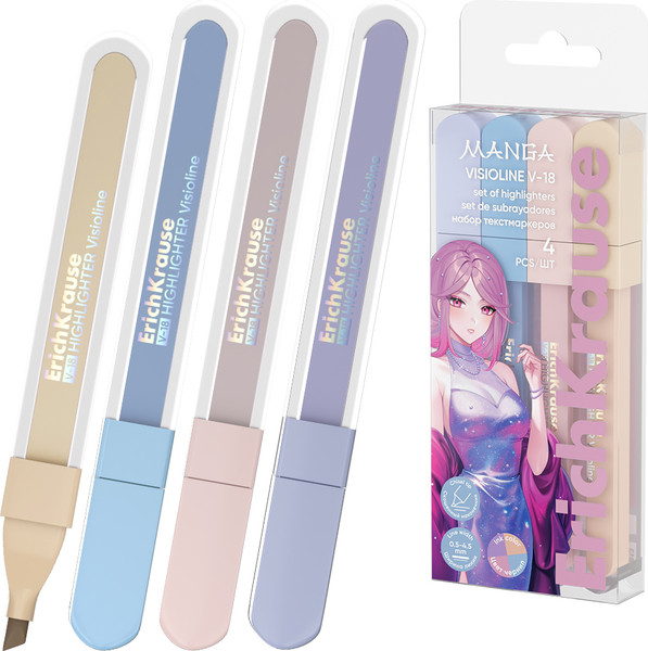 Набор маркеров Erich Krause Visioline V-18 Manga / 60813 - фото