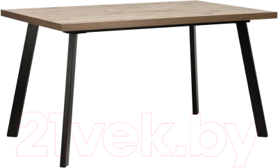 Обеденный стол Импэкс Leset Ковен 140 (черный/дуб велингтон) - фото