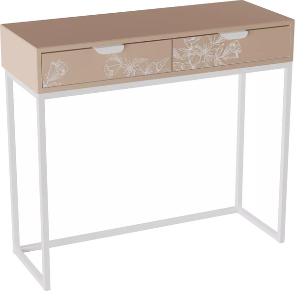 Консольный столик Импэкс Дрим (пудровый/белый) - фото