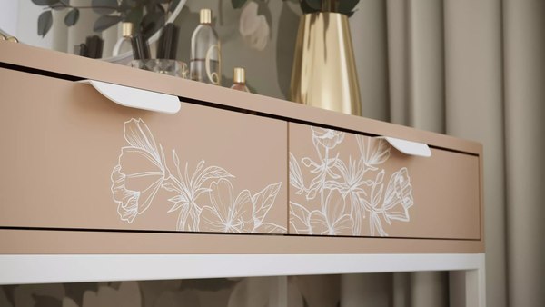 Консольный столик Импэкс Дрим (пудровый/белый)