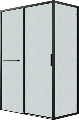 Душевая стенка Grossman Style 80x195 / 200.K33.05.80.21.02 (черный матовый/стекло шиншилла)