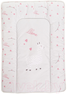 Пеленальный матрас Bambola Люкс Лама на сером 70x50 / 8027 - фото