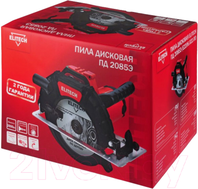 Дисковая пила Elitech ПД 2085Э