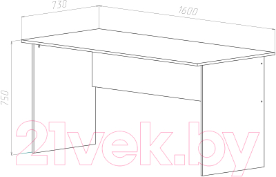 Письменный стол МДК СП5 1600x730x750