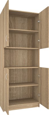 Стеллаж МДК СЛШ4 широкий с 4 дверьми и полками 780x386x2000 