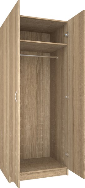 Шкаф МДК ШК1 для одежды 2-х дверный 780x596x2000