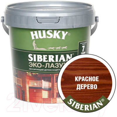 Лазурь для древесины Husky Siberian Эко-Лазурь Полуматовая