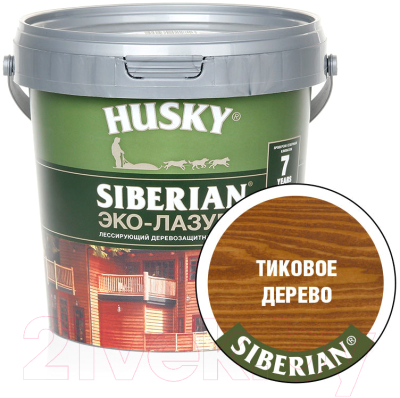 Лазурь для древесины Husky Siberian Эко-Лазурь Полуматовая