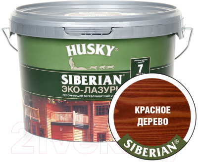 Лазурь для древесины Husky Siberian Эко-Лазурь Полуматовая